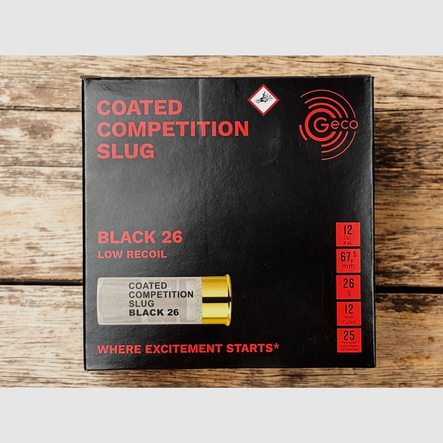 Geco Coated Competition Slug Black 26 12/67.5