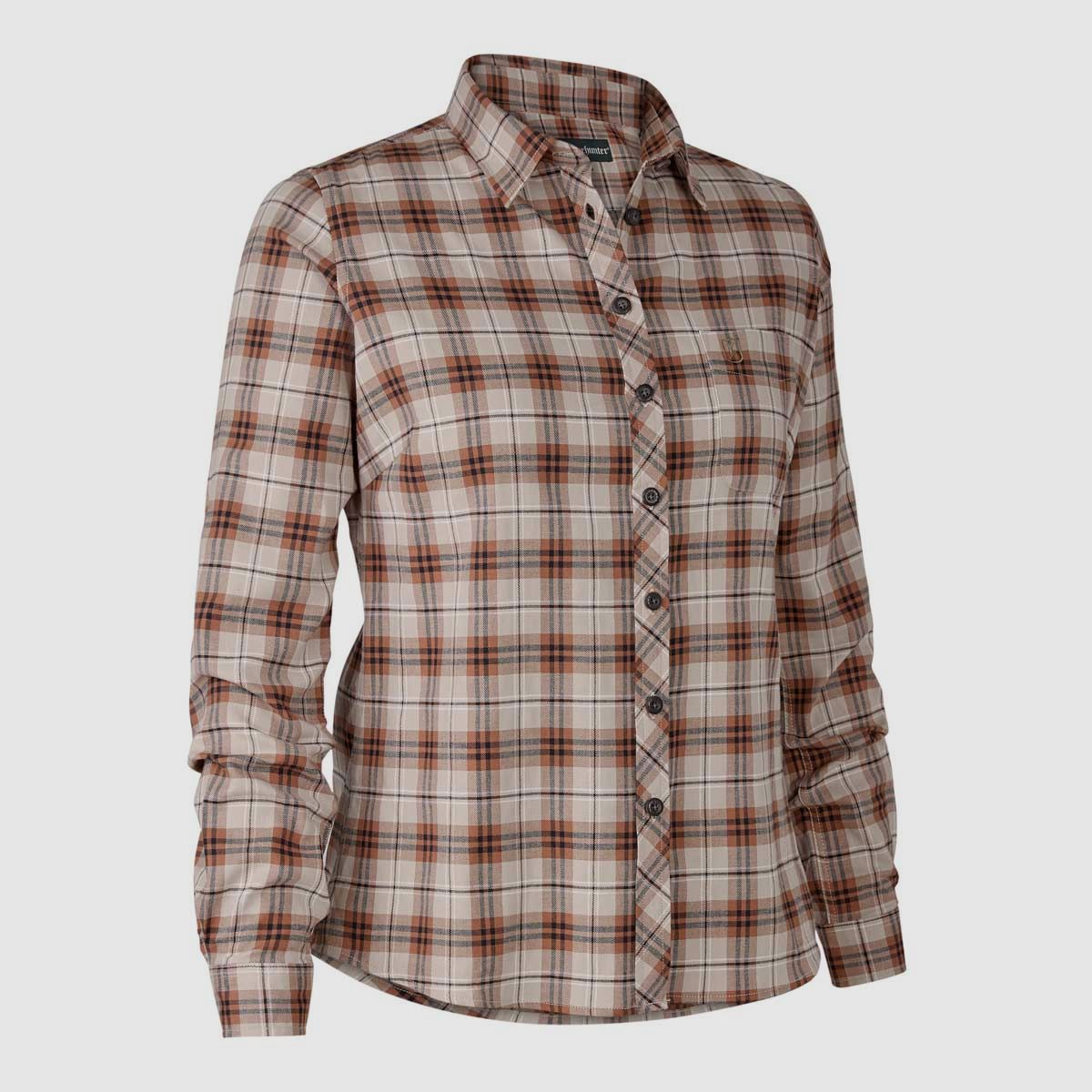Deerhunter Bluse Lady Louisa Orange Check