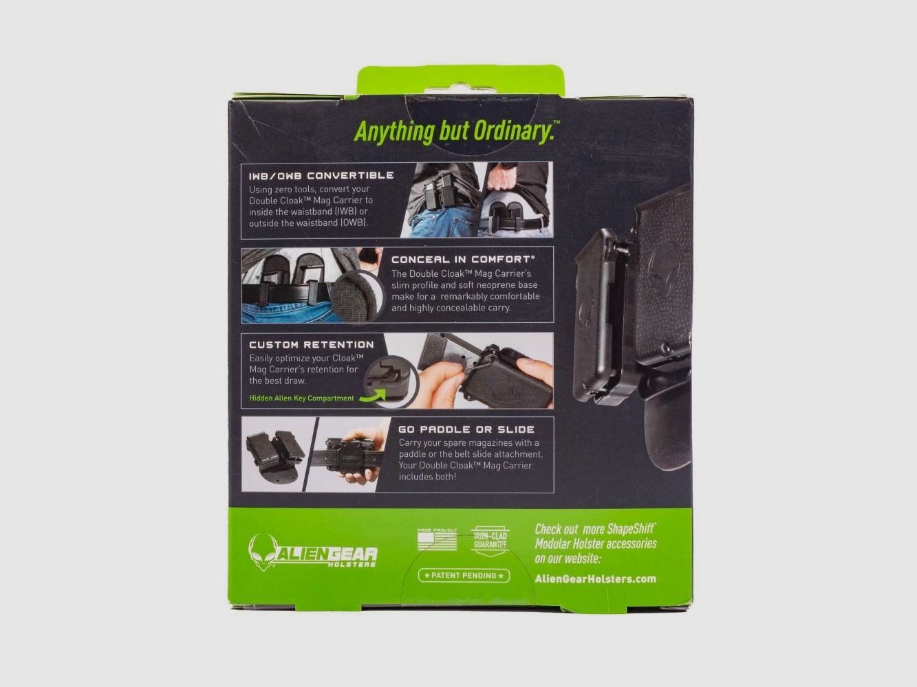 Aliengear Holsters Double Mag Carrier .45 ACP singe stack