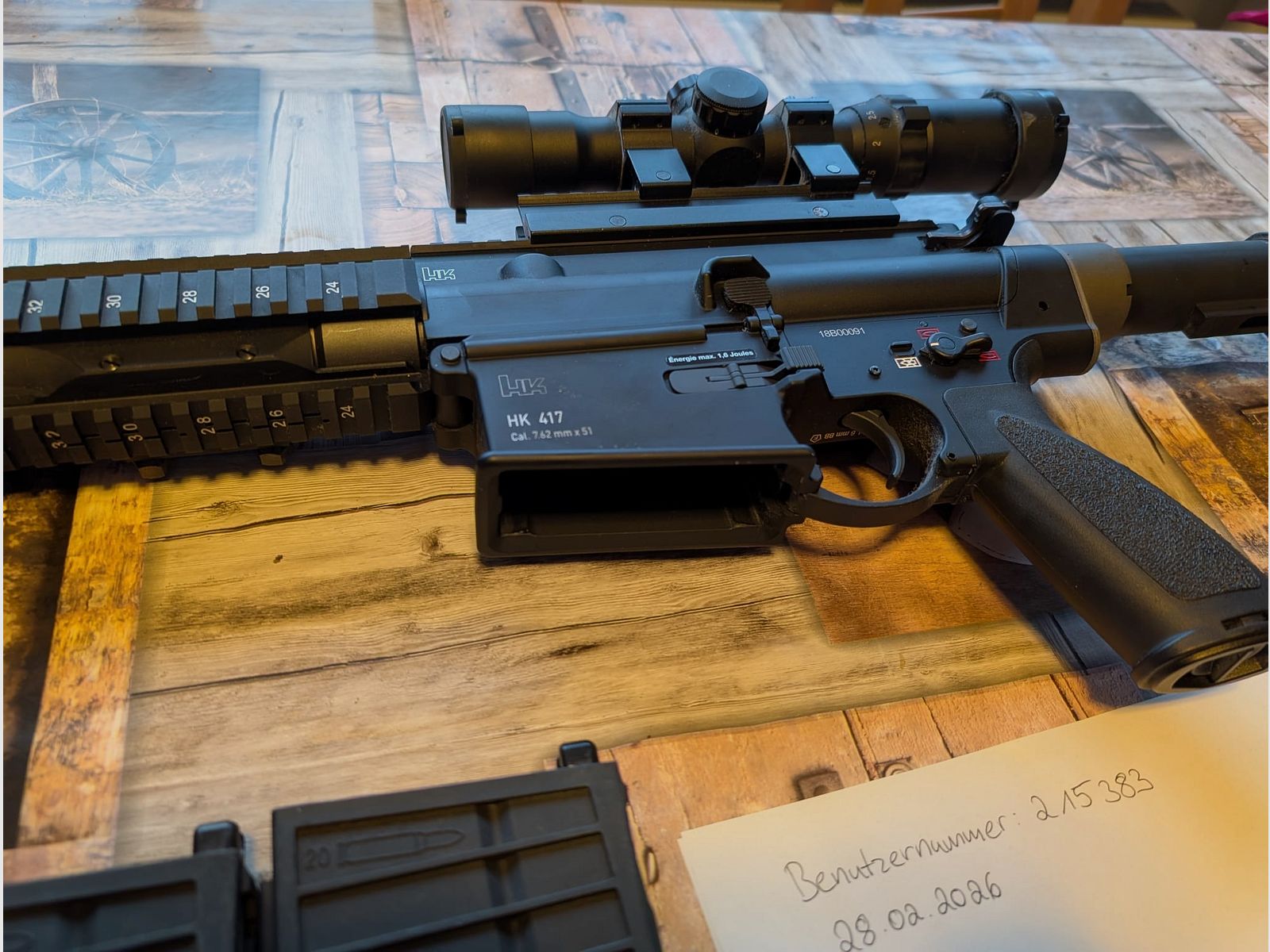 KWA Heckler & Koch HK417 A2 Vollmetall GBB 6mm BB schwarz