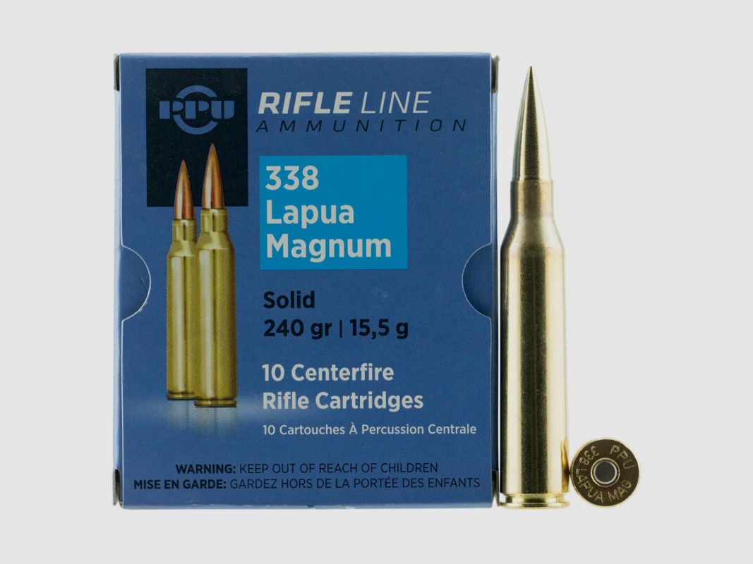 PPU .338 Lapua MagnumSolid 240gr
