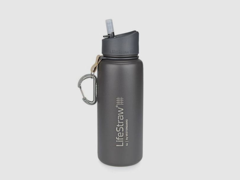 LifeStraw Go Butelka ze Stali Nierdzewnej z Filtrem szara, zdjęcie 1 z 6