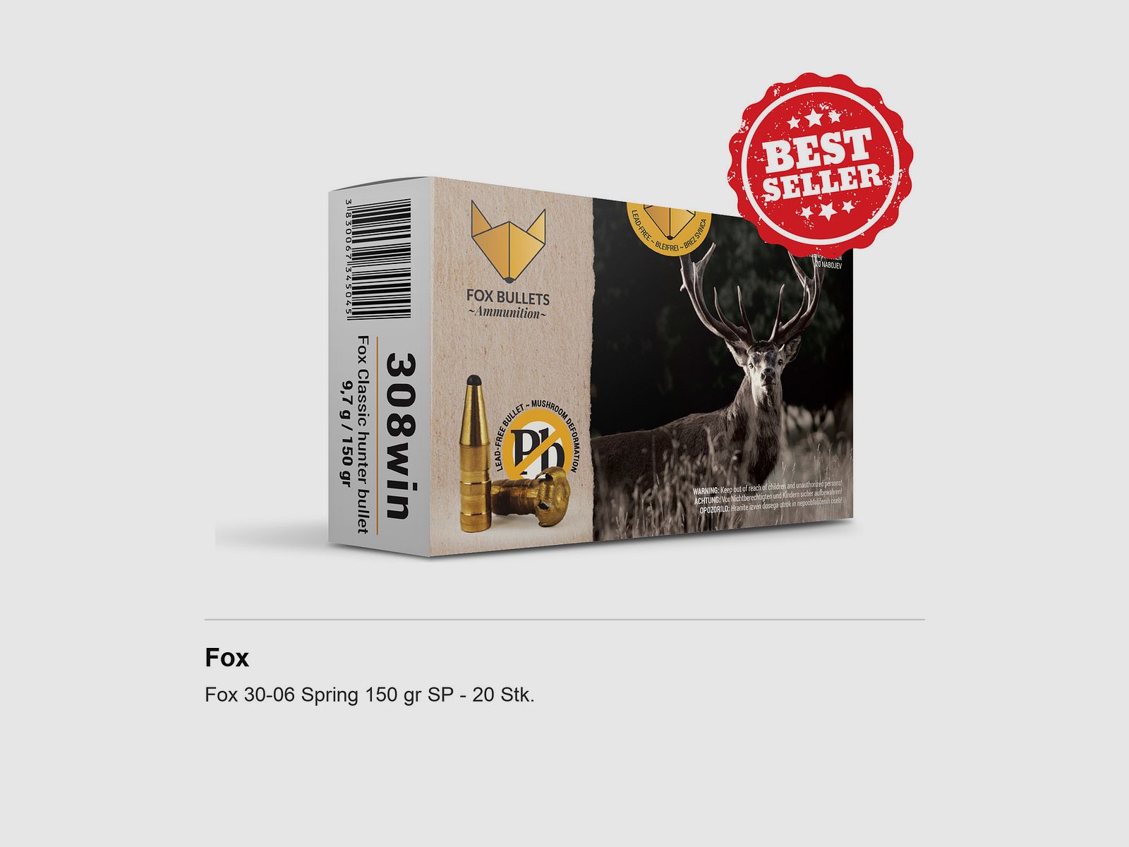 Fox 30-06 Spring 150 gr SP – 20 Stk.