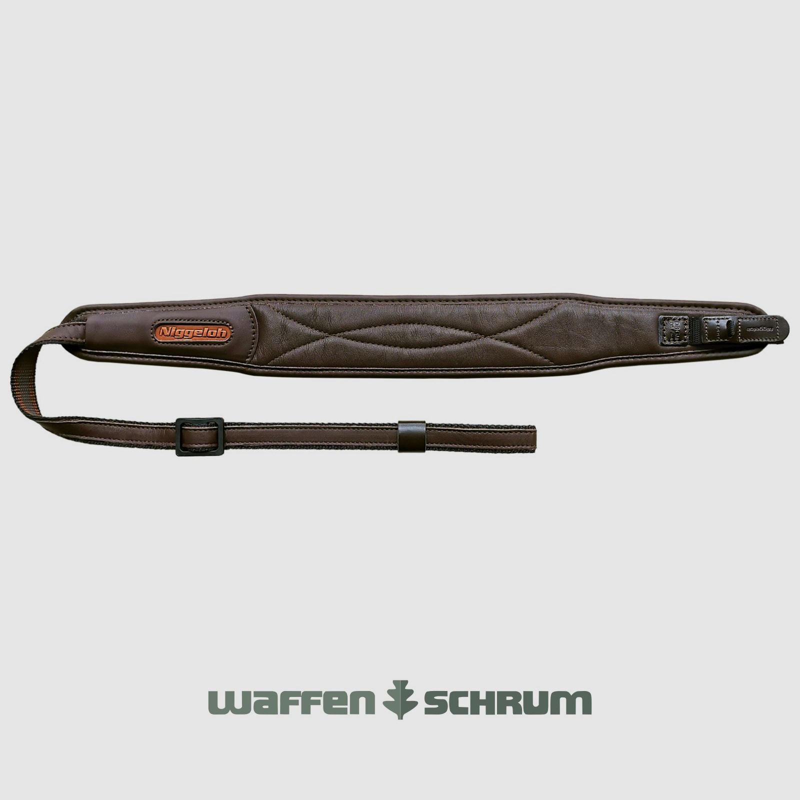 Niggeloh Gewehrriemen Premium I Leder 55x7cm / Braun