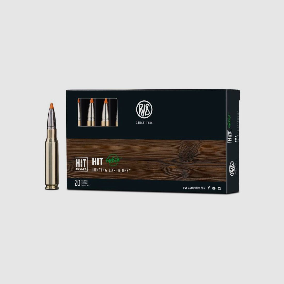 RWS Büchsenmunition .308 Win. HIT Green 10.7g. 165gr.