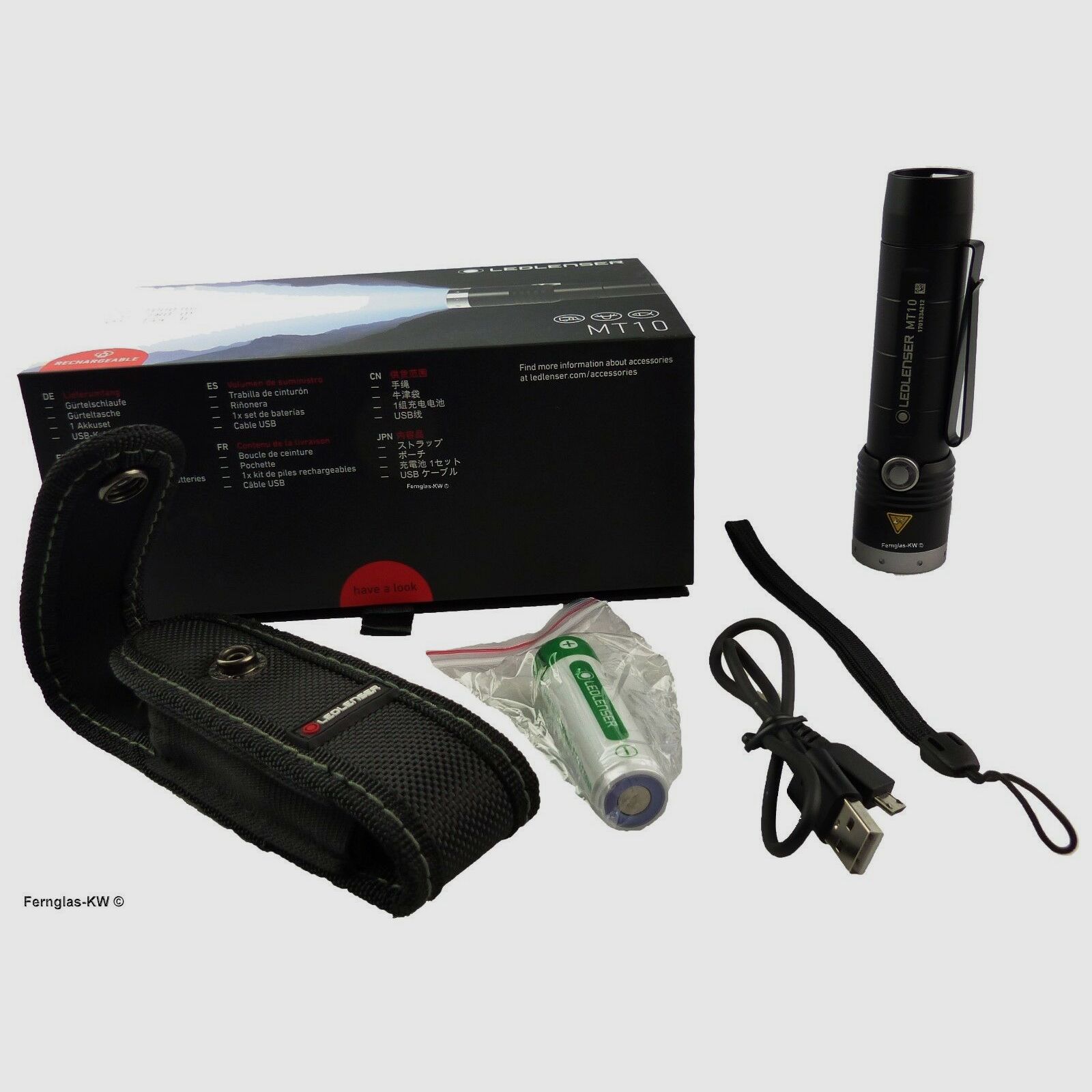 Ledlenser 500843 Boîte cadeau lampe de poche LED rechargeable MT10 puissance lumineuse 1000 lumens