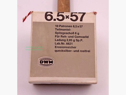 DWM, Berlin cartouches de fusil 6,5x57