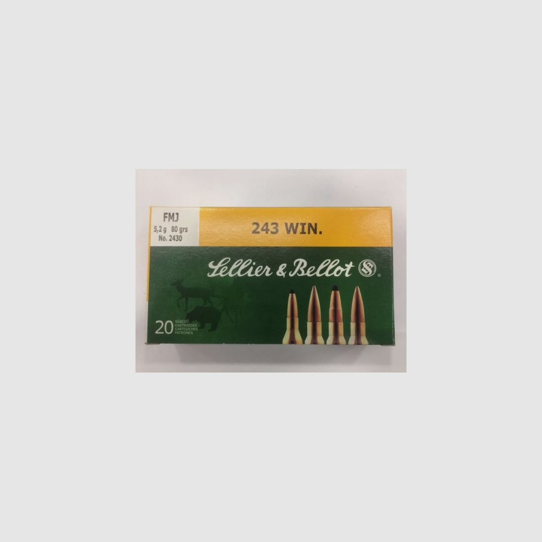 S&B CARICHE CAL 243 WIN FMJ 80 GR, immagine 2 di 2
