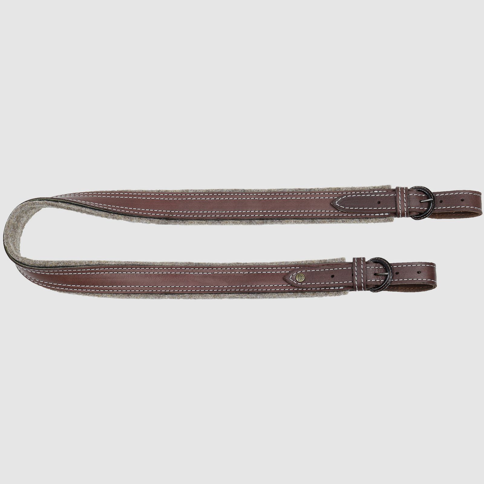 AKAH rifle sling olive leather with neoprene padding 40 mm