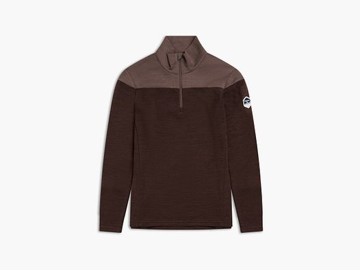 Bergans Inner:Dual Merino Half-Zip Thermoshirt Women Dark Chocolate/Hot Cocoa L