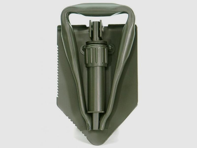 BW Klappspaten Oliv + Tasche - Neu - Bundeswehr Spaten Imit.