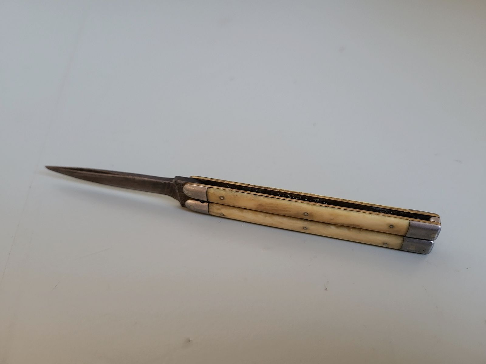 Antike Bonsa Böntgen & Sabin Solingen Taschenmesser - 1890er Jahre - Horn Griff