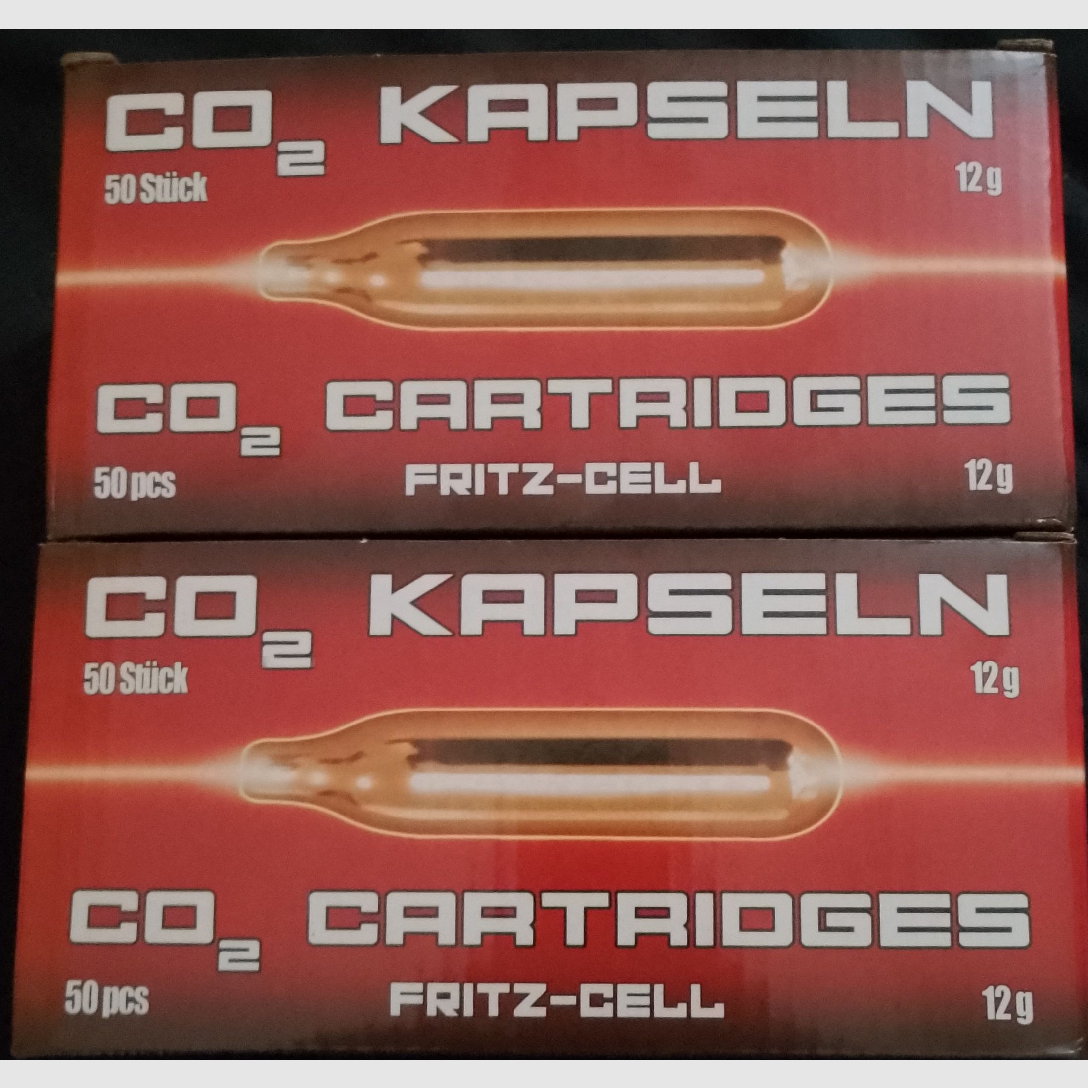 80 x  Fritz-Cell Co2 12g Kapseln für Gotcha, Paintball Softair Premiumkapseln