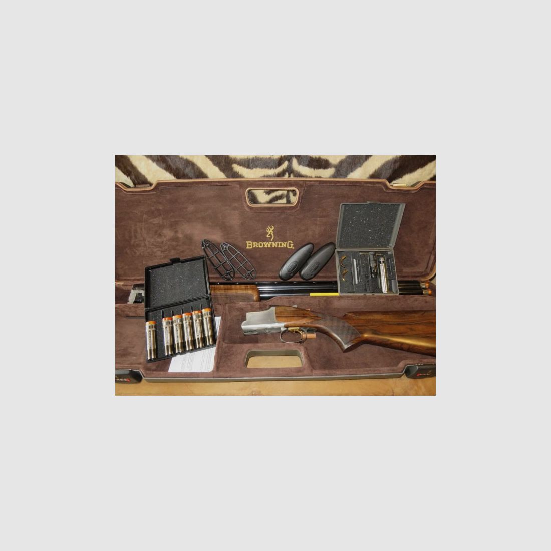 Bockdoppelflinte BROWNING Ultra XS Pro Adjust gr.4 Kal.12/76 Läufe 76 cm 8 Chokes, Waffenkoffer opaline, Bild 13 von 13
