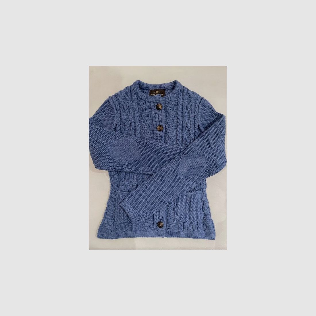 Habsburg Strickjacke Donna Baumwoll- Cashmere Mix in Indigo, Bild 3 von 3