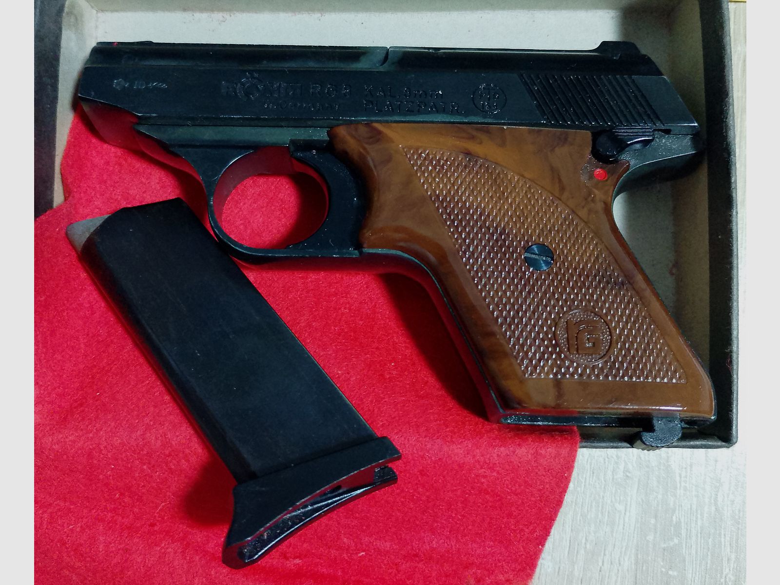 Seltene Röhm RG 8 im Kaliber 8 mm Knall/ PTB 154 mit OVP!