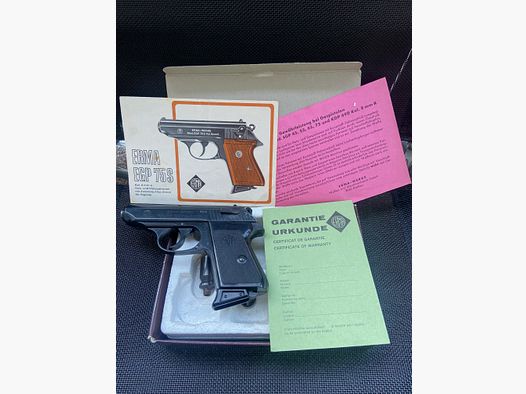Verzamelobject: Erma EGP 75S (PTB 401 / Kal. 8mm) – Nummergelijk compleet set in OVP