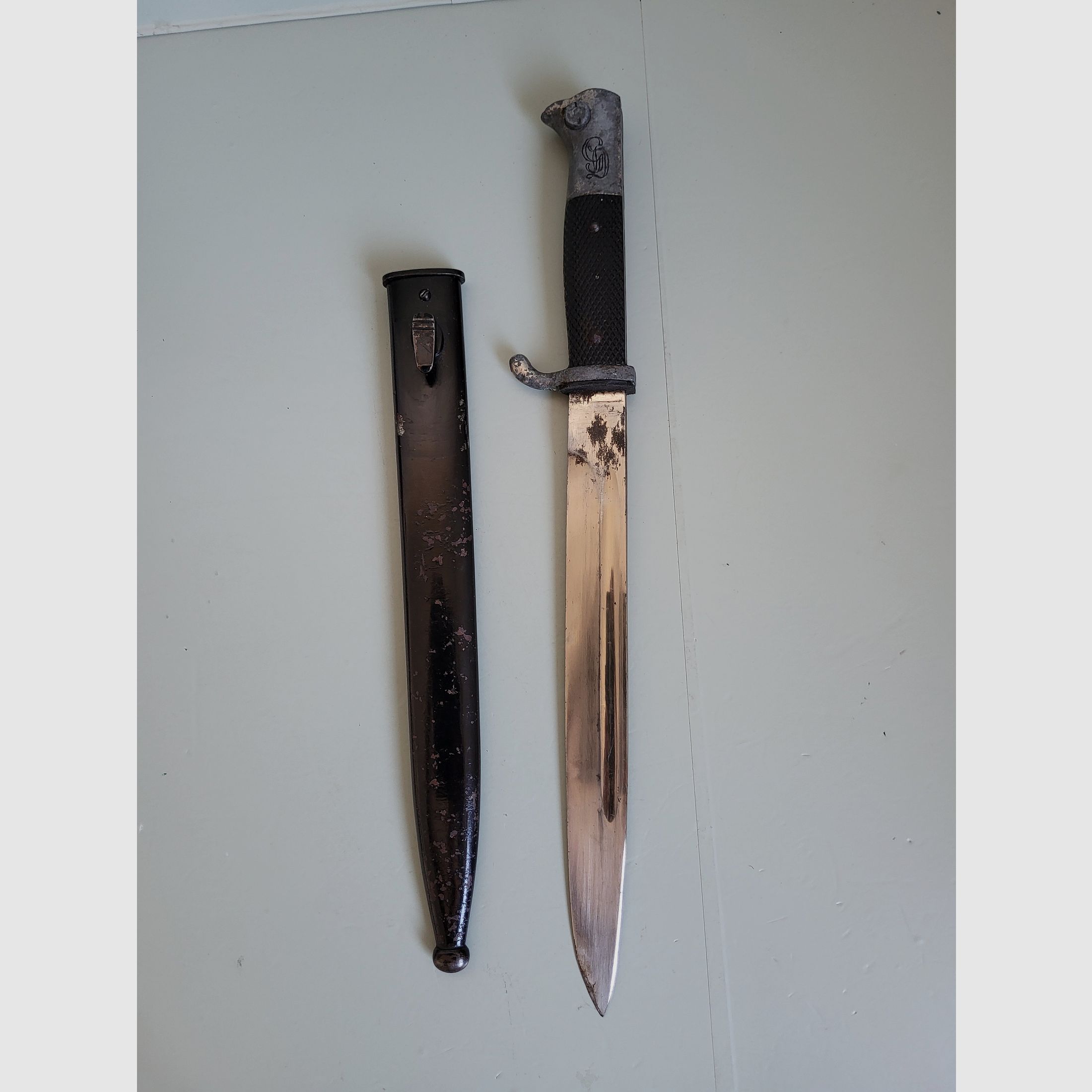 2 WK - WW 2 Puma bayonet - Long side rifle K98 bayonet - Original