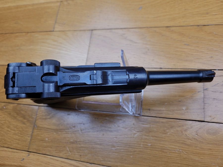 Sehr seltener Luger P08, auch bekannt als „Mauser Banner“ oder „Commercial“ – 1942 – 9 Para – Ausgezeichneter Zustand, Bild 1 von 16