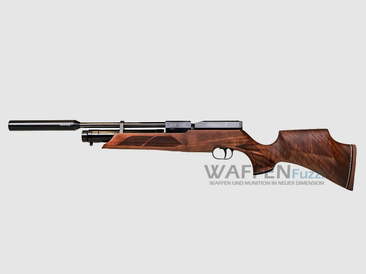 Pressluftgewehr Weihrauch HW 100 SK + Schalldämpfer Kaliber 5,5mm Quickfill