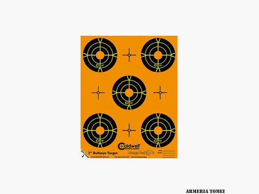 CALDWELL – TIROS REACTIVOS ORANGE PEEL 2’/5cm Bulls-Eye (10 hojas) -686444