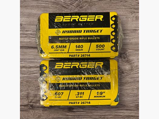 .264 140 gr Hybrid Target 100 Geschosse Berger