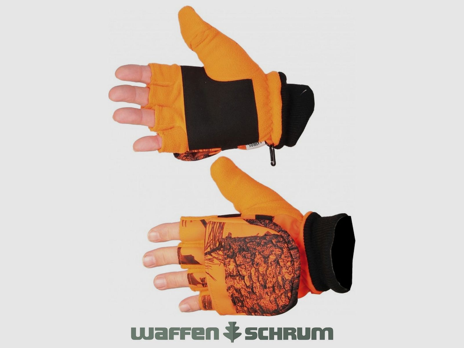 Somlys gloves mittens fleece orange camo