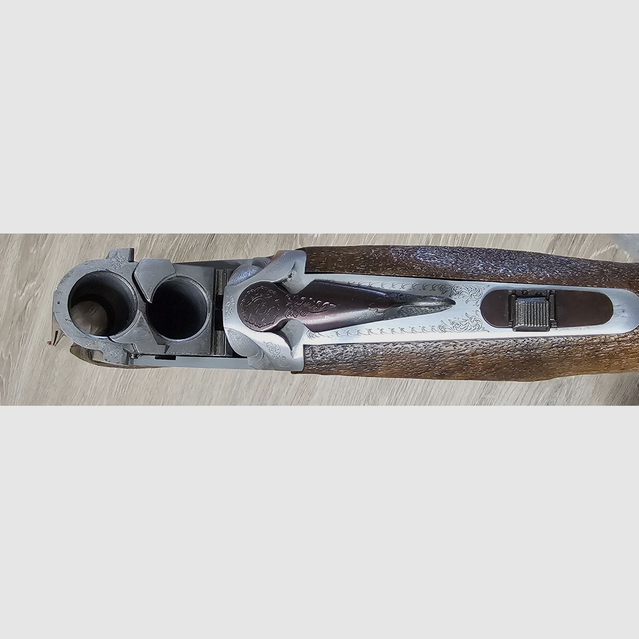 Rizzini double-barrel shotgun caliber 12/70 (custom stock, selectable single trigger, engravings, ejectors)