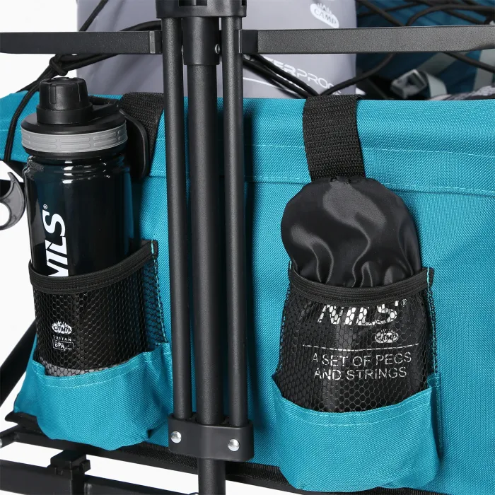 NC1607 Handwagen Turquoise 100L Nils Camp, afbeelding 4 van 11