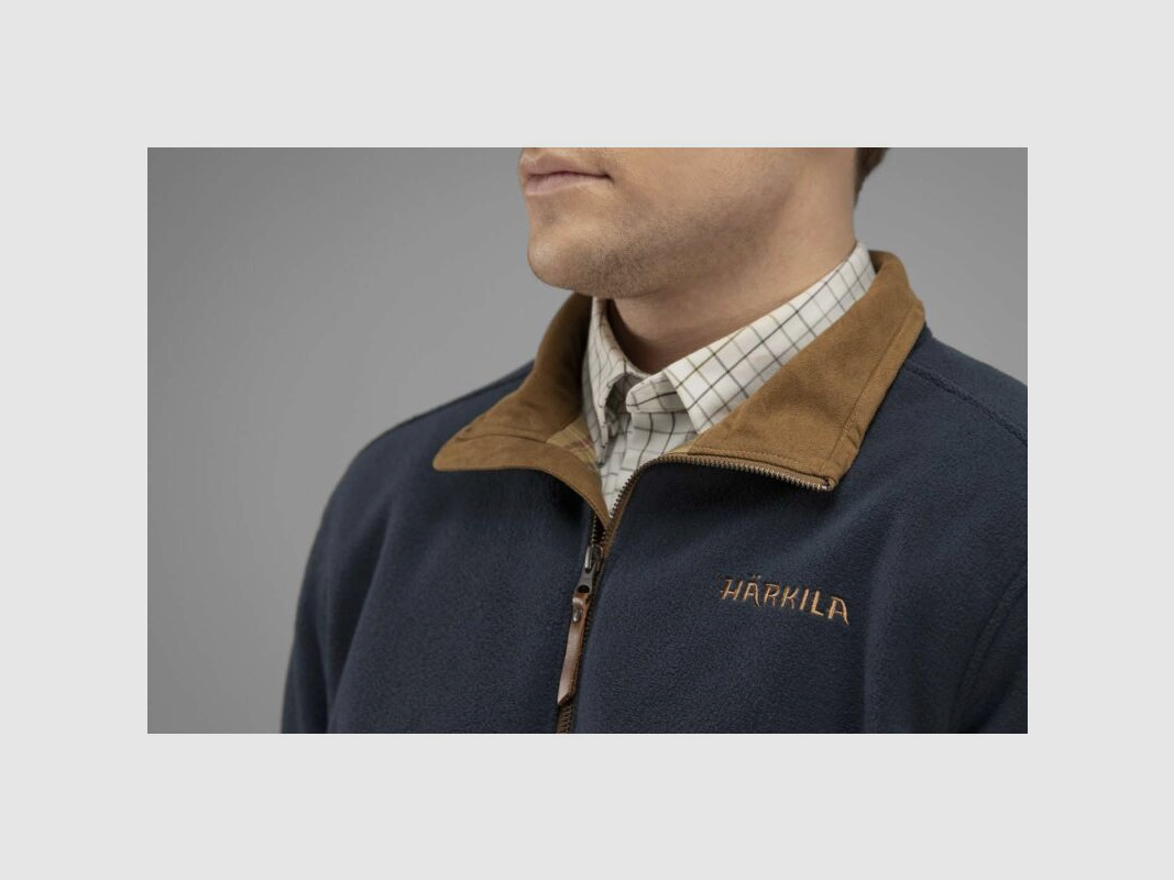 Härkila Herren Fleecepullover Sandhem Dark navy melange