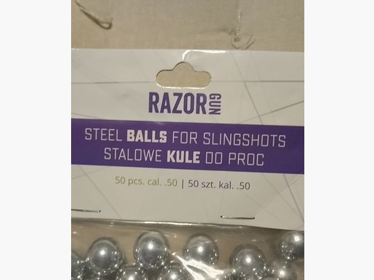 Stalen ballen stahl Kugeln slinger kaliber .50 12,6mm Razor Gun nieuw