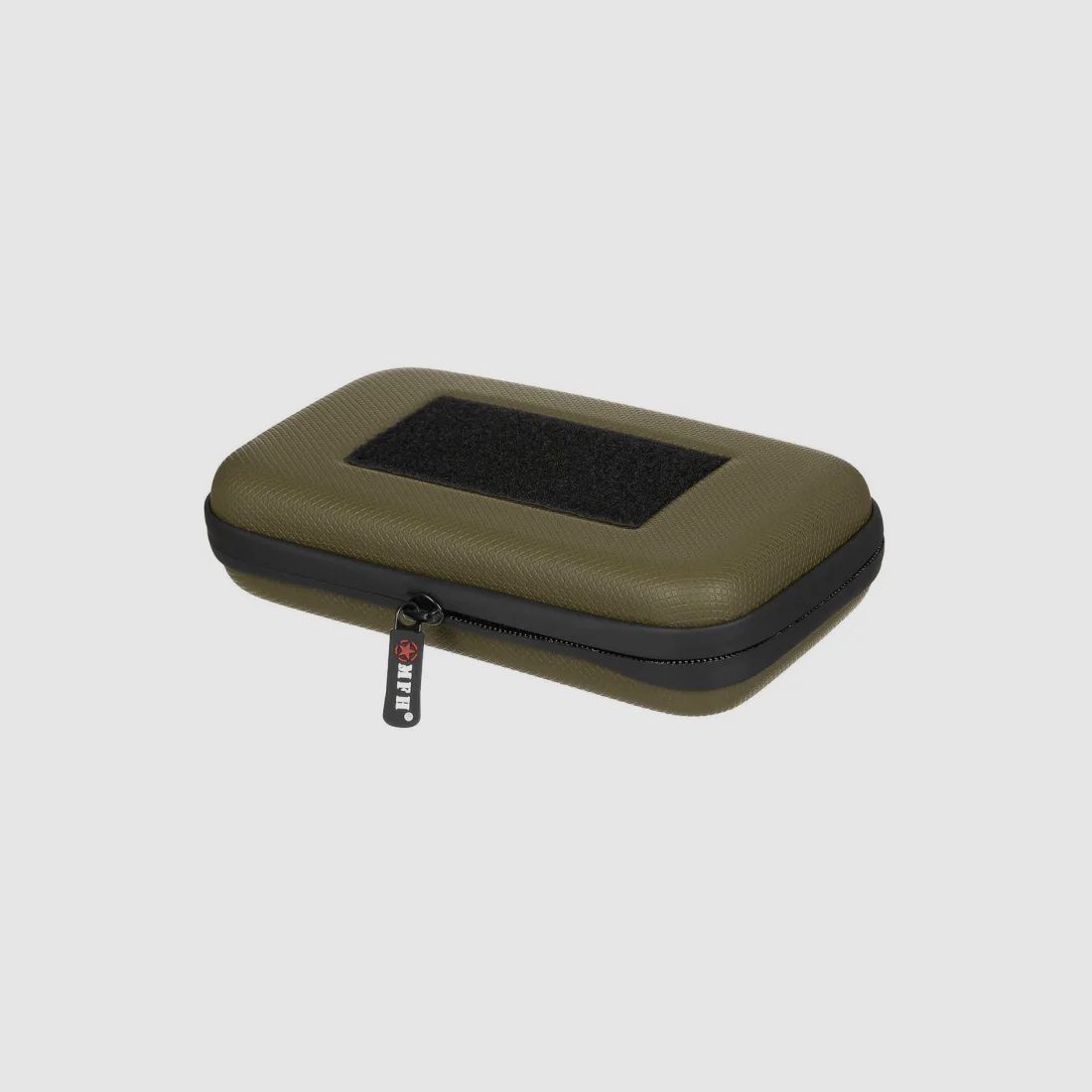 Hard shell bag, small, with Velcro loops, olive