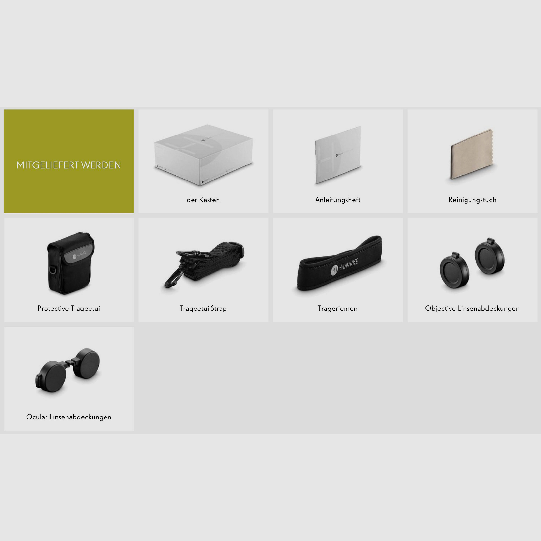 HAWKE 35103 Nature Trek Fernglas 10x42 FMC Wasserdicht mit Tasche und Riemen