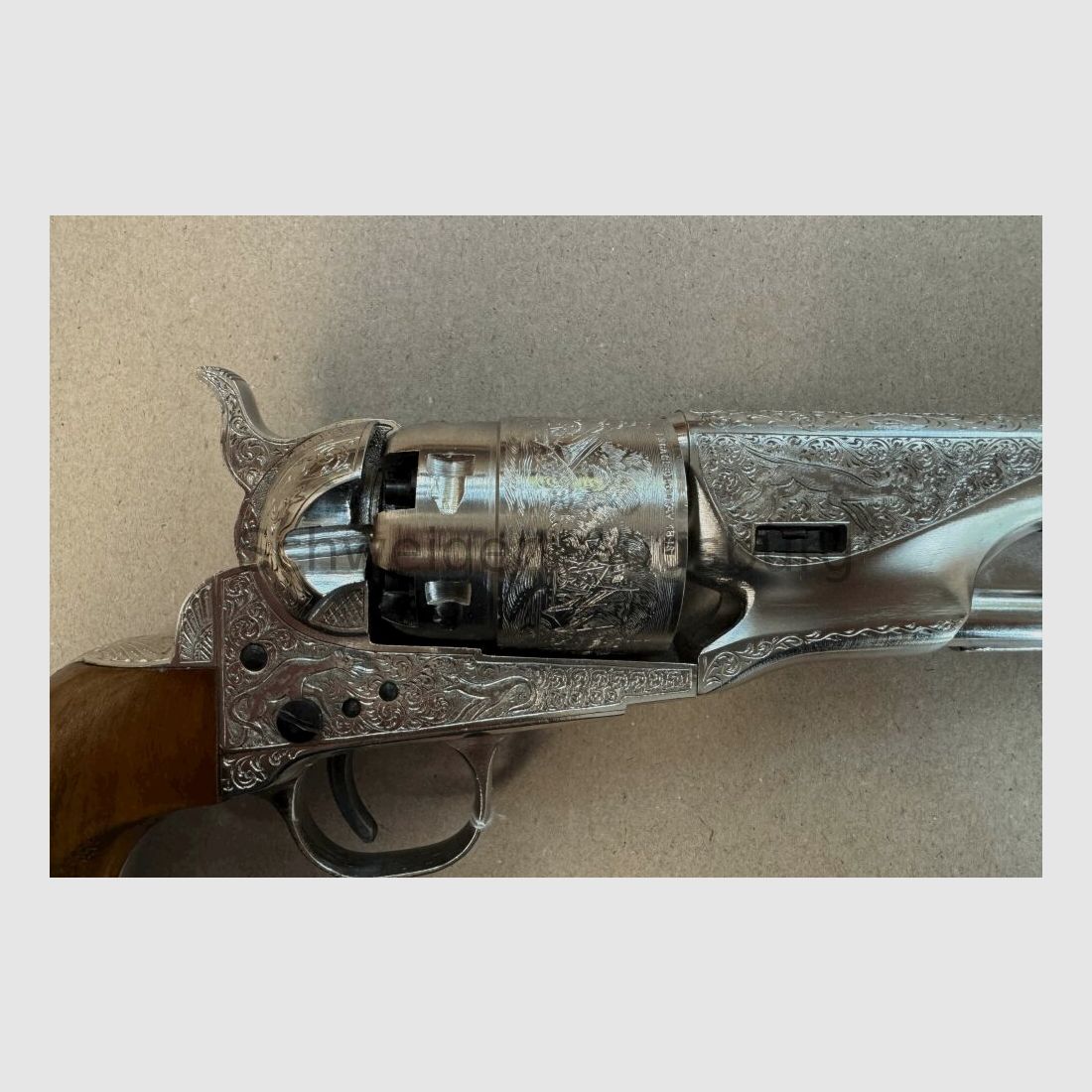 Perkussie revolver Galesi Rigarmi Brescia Army 1860 handgegraveerd .44(BlackPowder)