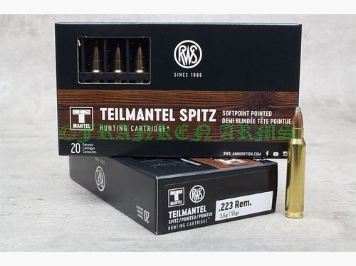 RWS Teilmantel .223 Rem. 55gr. 3,6g 20 Stück Staffelpreis