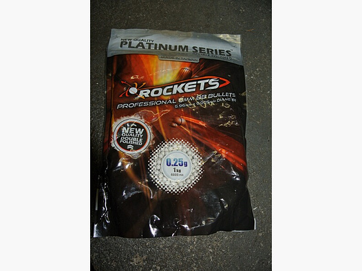 Rockets Platinum Series 0.25g BB pellets 4000 bb´s 6mm Airsoft Softair