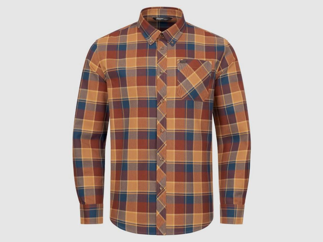Blaser Herren Hemd Herren Hemd Charles Braun/Blau kariert
