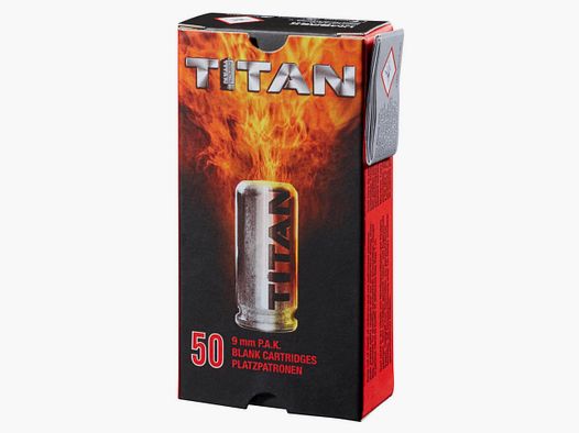 Umarex 4.1321-1 Perfecta Titan blank cartridges 9 mm P.A.K. 50 shots pyro