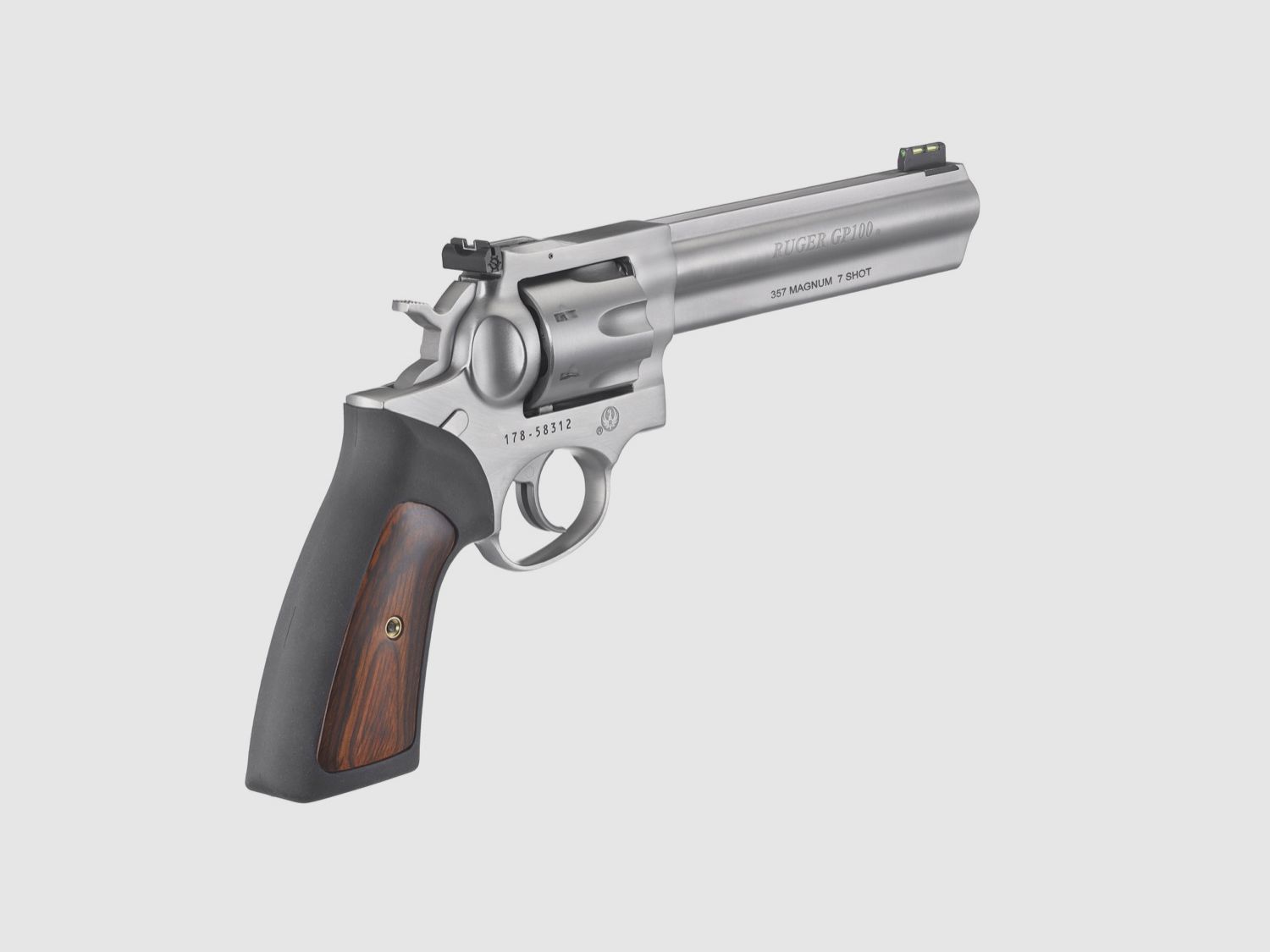 RUGER GP100 6″ STAINLESS HOGUE® MONOGRIP® KAL .357 MAG, afbeelding 4 van 6