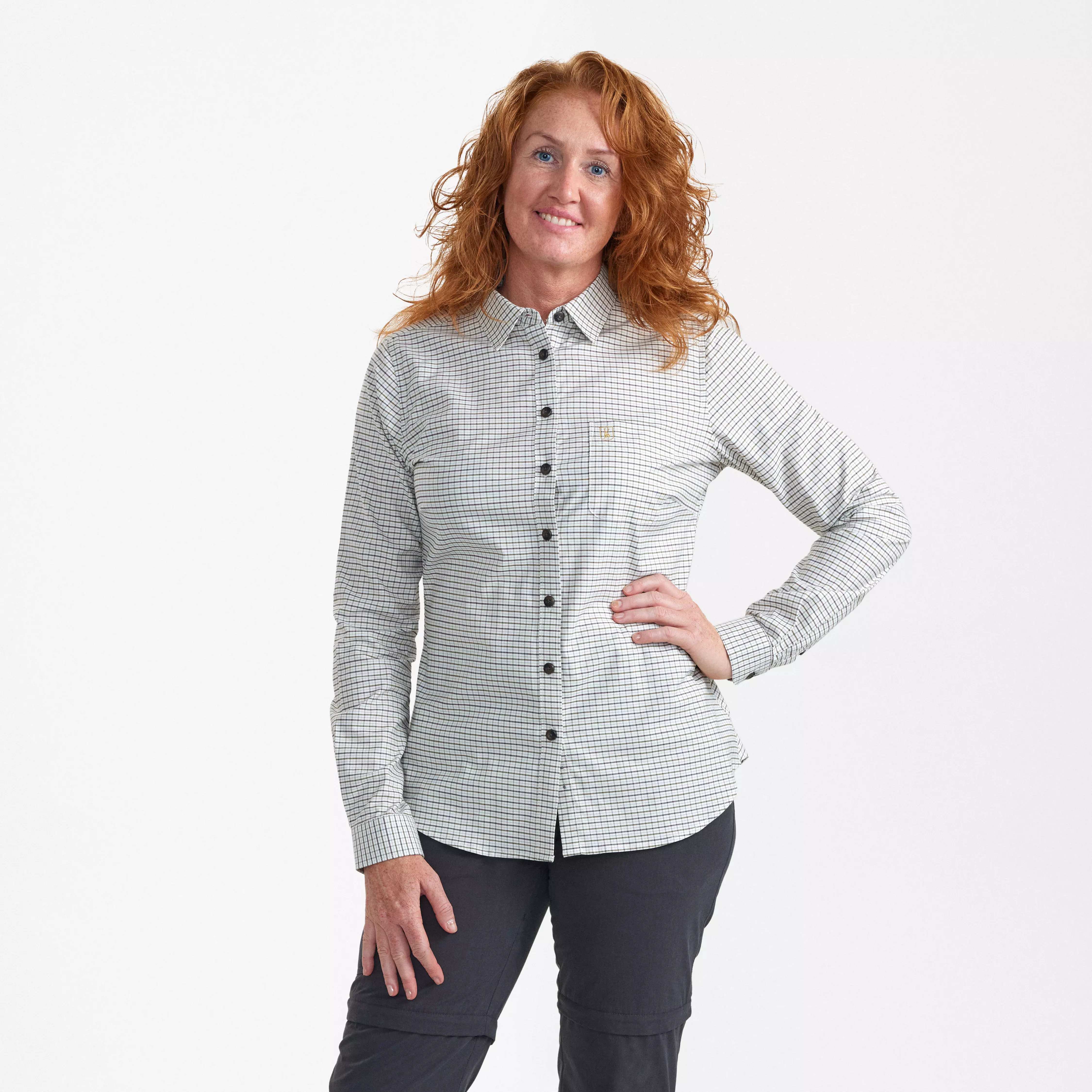 Lady Sara chemisier - carreaux verts