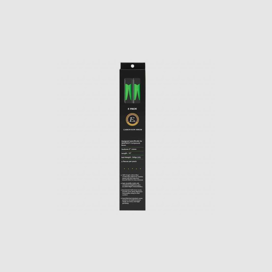 EK Archery Carbonpfeile 15" für Whipshot Bogen und RX Cobra Armbrust (6er Set)
