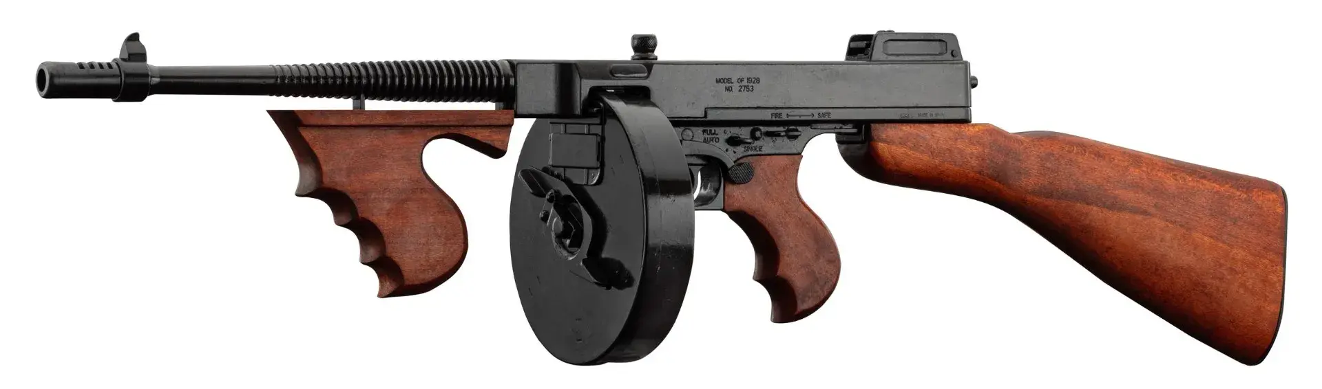 Dekorative Denix-Replik der Maschinenpistole Thomson M1928 - Thomson M1928 Trommelmagazin, Bild 4 von 4