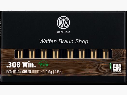 RWS .308 Win EVO GREEN 9,0g/136gr 20 Stück