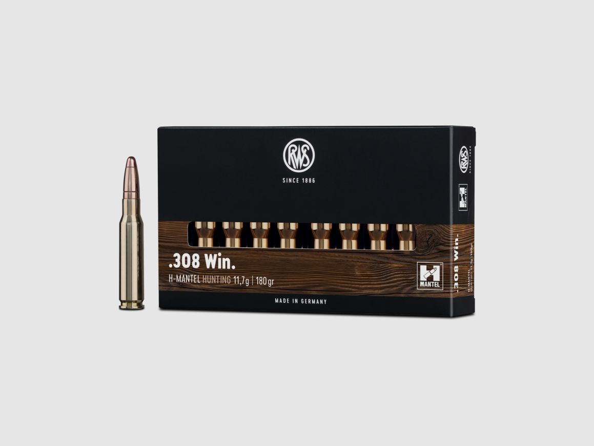 Munición RWS cal. .308 Win H-Mantel 11,7 g (20 unidades)