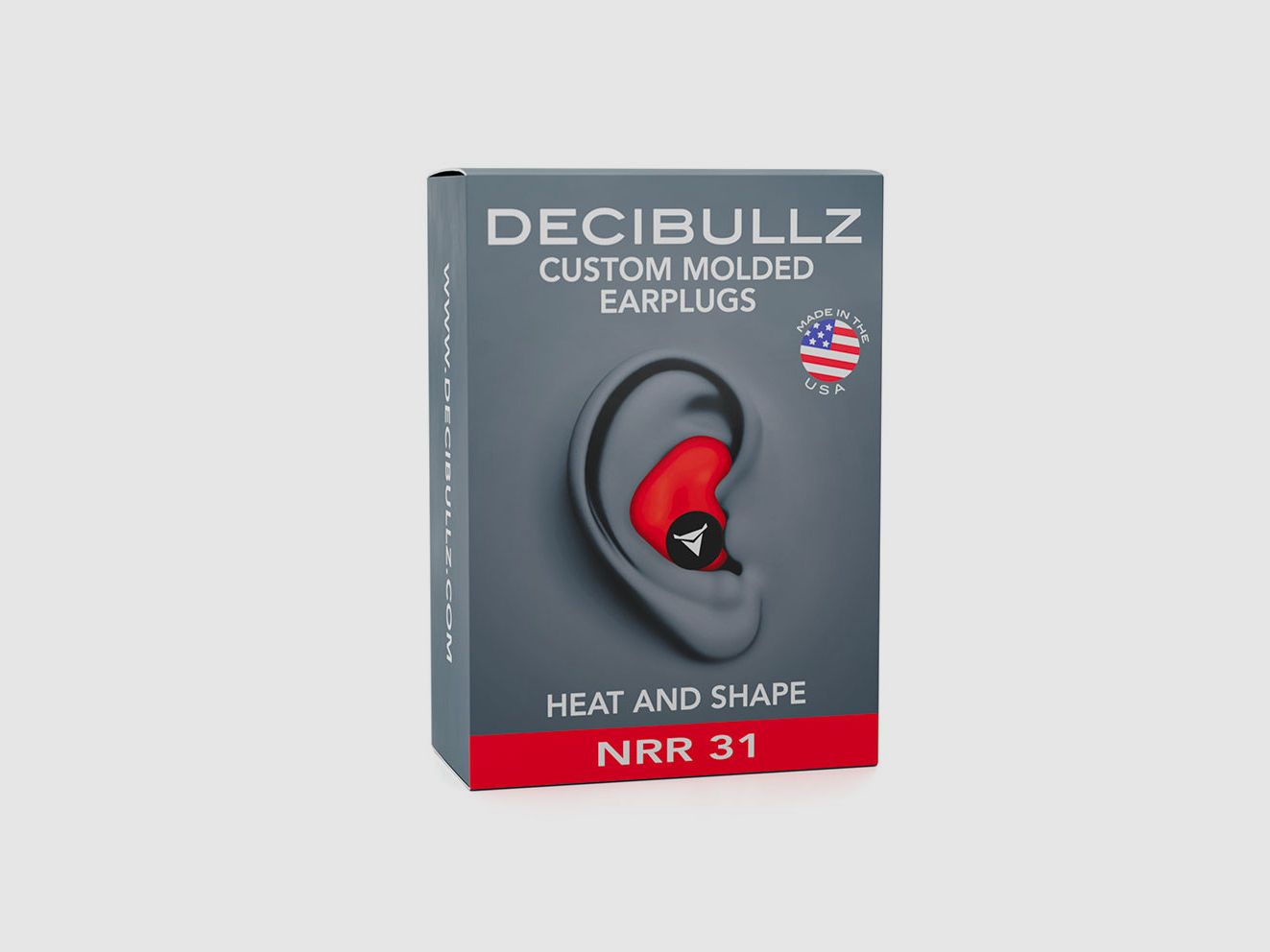 Decibullz 31 dB vervormbare oordoppen - rood, afbeelding 9 van 9