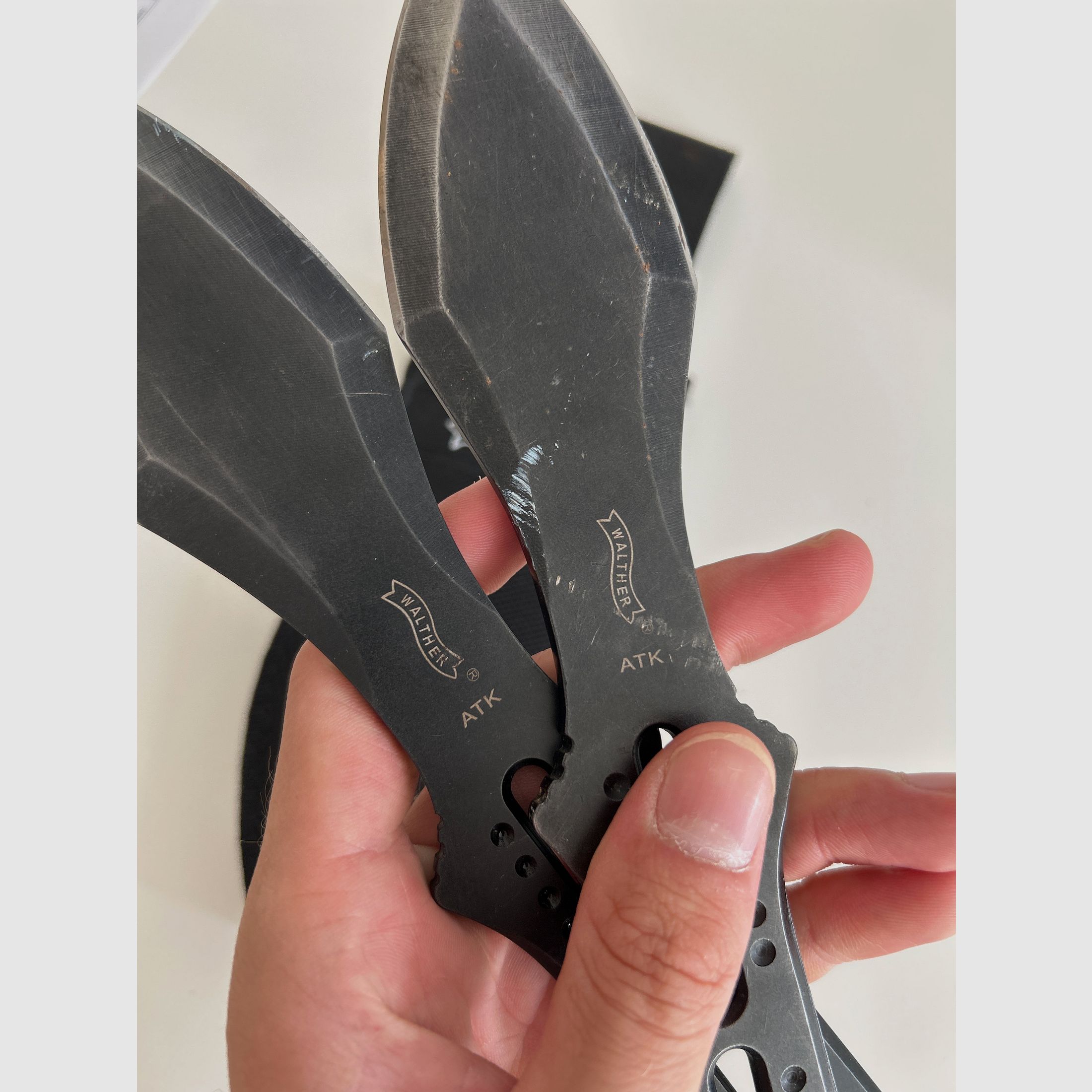 WALTHER WURFMESSER 2x mit OVP und Holster