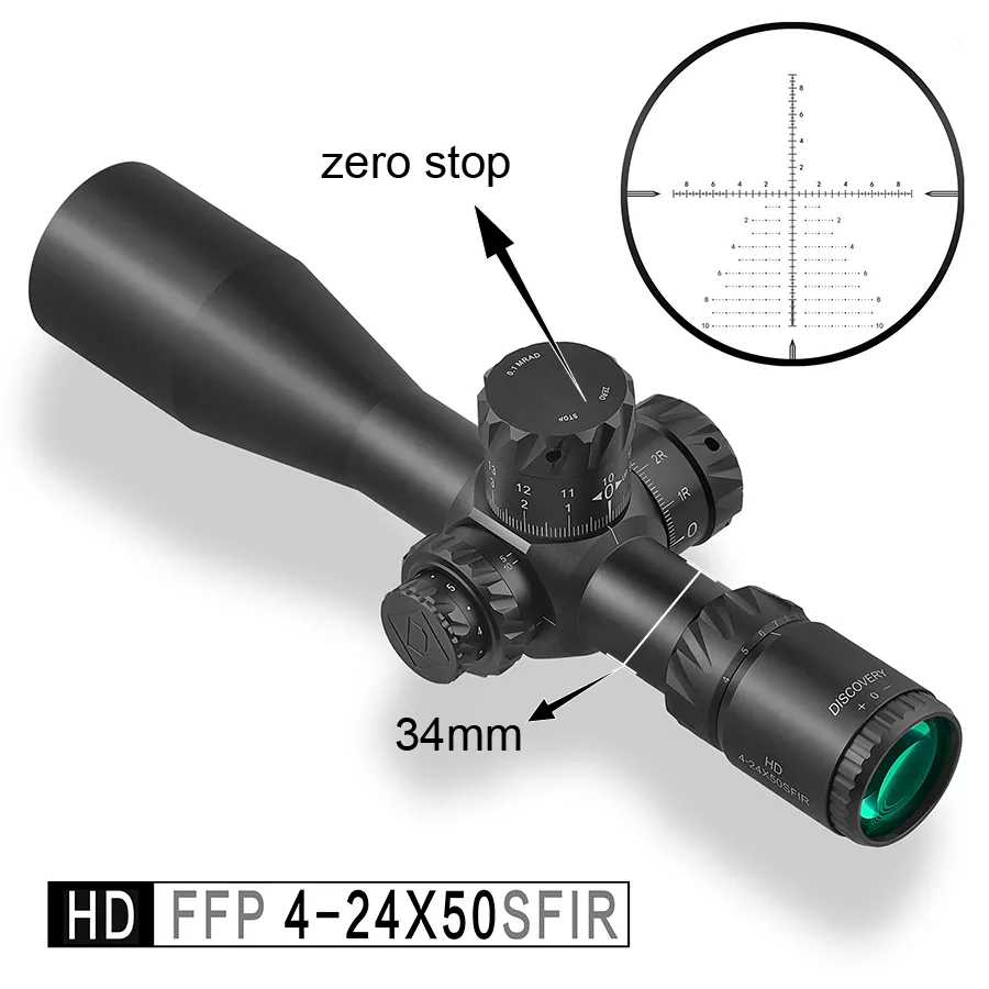 Luneta celownicza DiscoveryOpt HD 2Gen. 4-24X50 SFIR FFP IR-MIL + Montaż gratis – zero stop