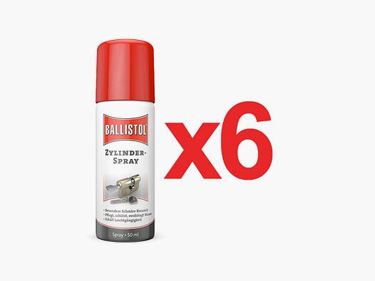 Spray cerámico lubricante para cerraduras Ballistol 50 ml en caja de 6 uds.