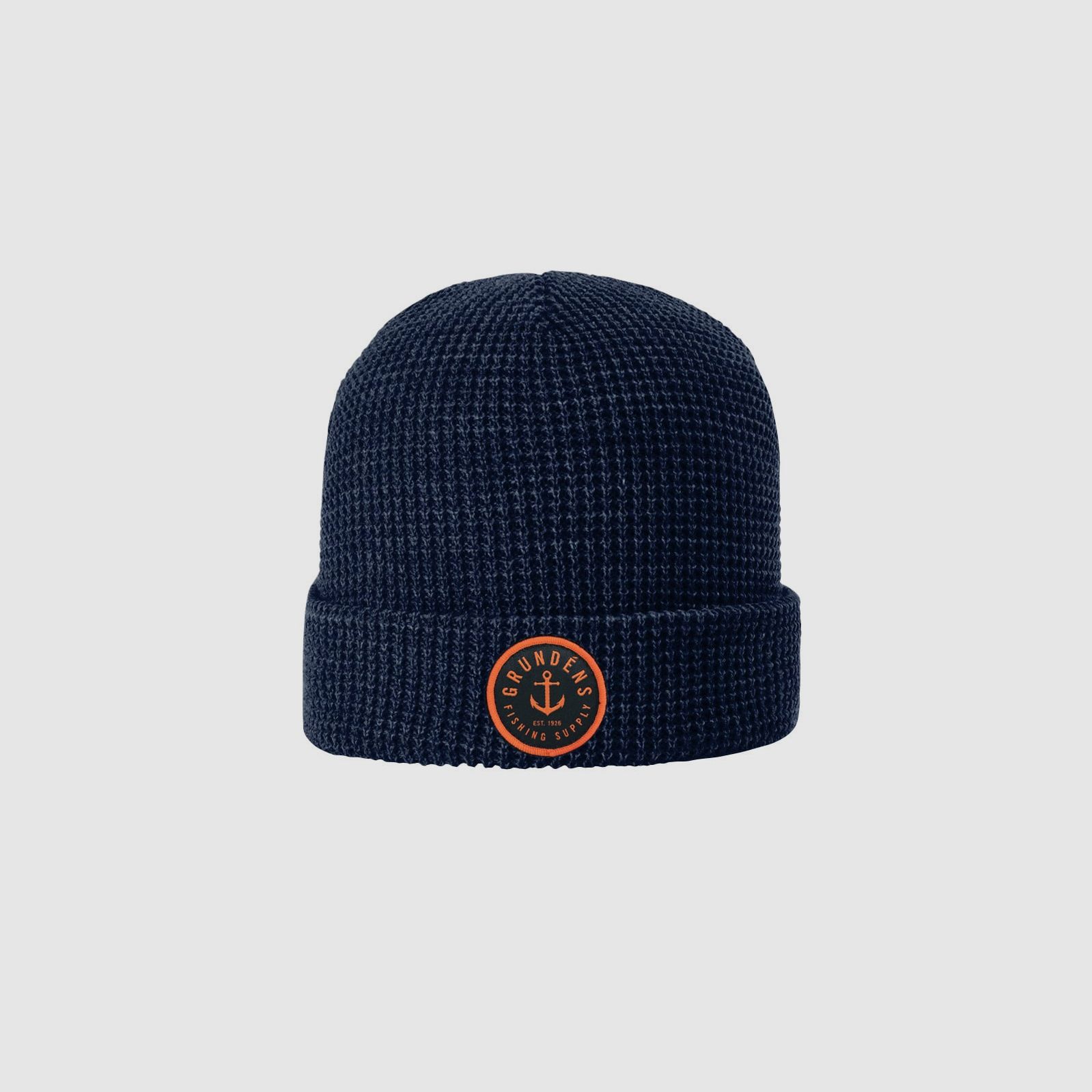 Grundéns Anchor Waffle Beanie Navy