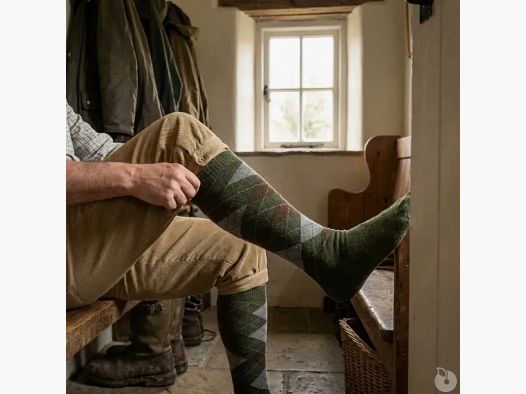 Calze Jacquard alte kaki